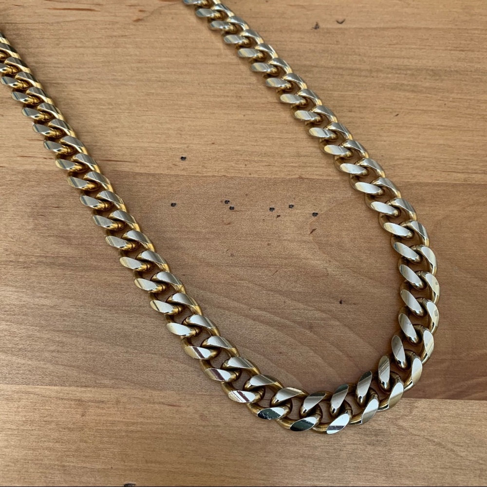 Gold tone 14” long chain necklace - Picture 1 of 4